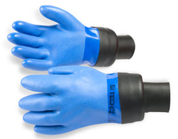 Si Tech Blue PVC Glove - Bottleneck