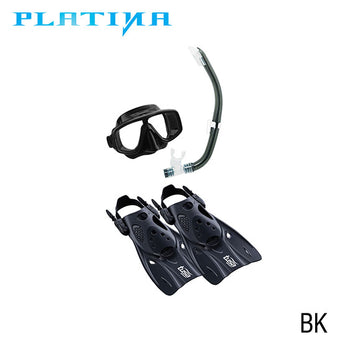 TUSA Platina Hyperdry Snorkel, Mask and Fins Combo Set